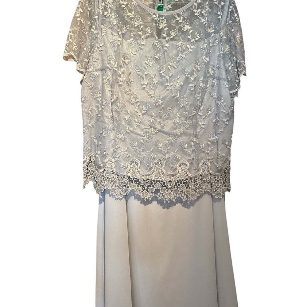 Elegant White Lace Maxi set